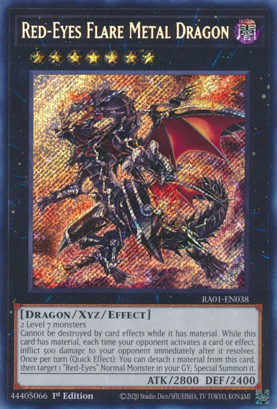 Red-Eyes Flare Metal Dragon [RA01-EN038] Secret Rare | L.A. Mood Comics and Games