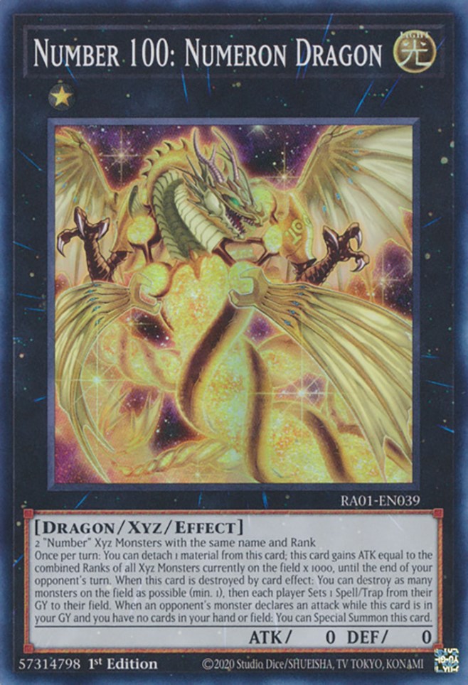 Number 100: Numeron Dragon [RA01-EN039] Super Rare | L.A. Mood Comics and Games