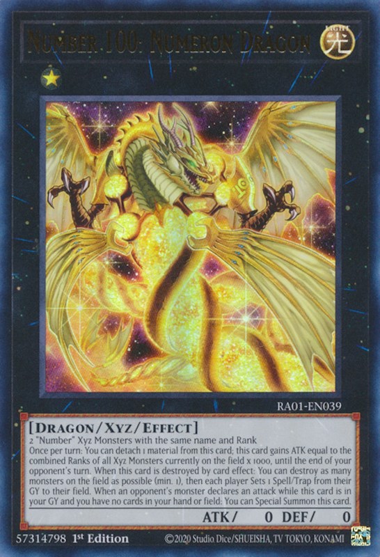 Number 100: Numeron Dragon [RA01-EN039] Ultra Rare | L.A. Mood Comics and Games