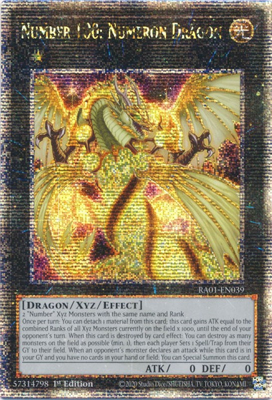 Number 100: Numeron Dragon [RA01-EN039] Quarter Century Secret Rare | L.A. Mood Comics and Games