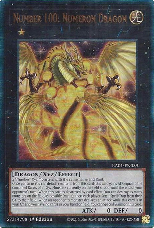 Number 100: Numeron Dragon [RA01-EN039] Prismatic Ultimate Rare | L.A. Mood Comics and Games