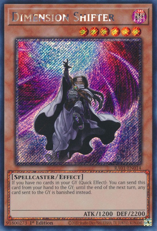 Dimension Shifter [RA01-EN014] Platinum Secret Rare | L.A. Mood Comics and Games