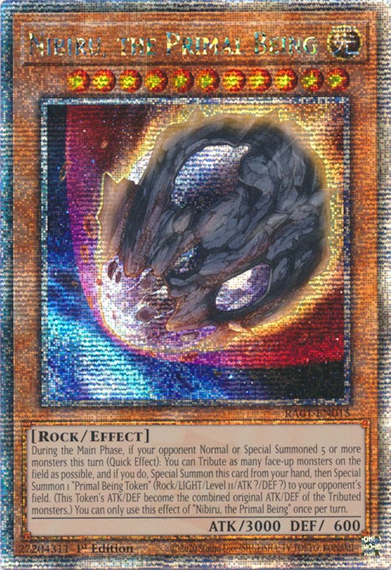 Nibiru, the Primal Being [RA01-EN015] Quarter Century Secret Rare | L.A. Mood Comics and Games