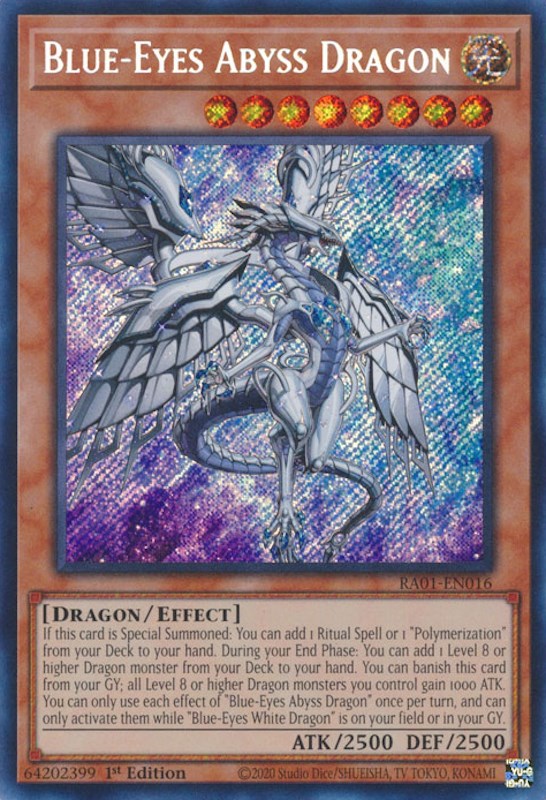 Blue-Eyes Abyss Dragon [RA01-EN016] Secret Rare | L.A. Mood Comics and Games