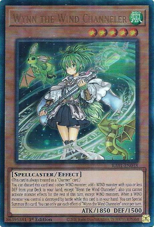 Wynn the Wind Channeler [RA01-EN018] Prismatic Ultimate Rare | L.A. Mood Comics and Games