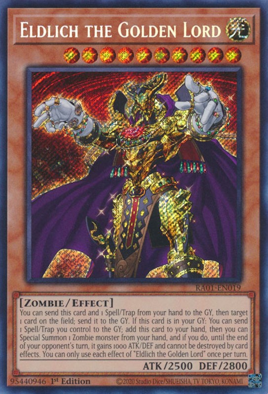 Eldlich the Golden Lord [RA01-EN019] Secret Rare | L.A. Mood Comics and Games