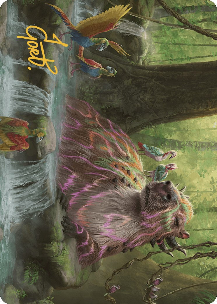 Basking Capybara Art Card (Gold-Stamped Signature) [The Lost Caverns of Ixalan Art Series] | L.A. Mood Comics and Games