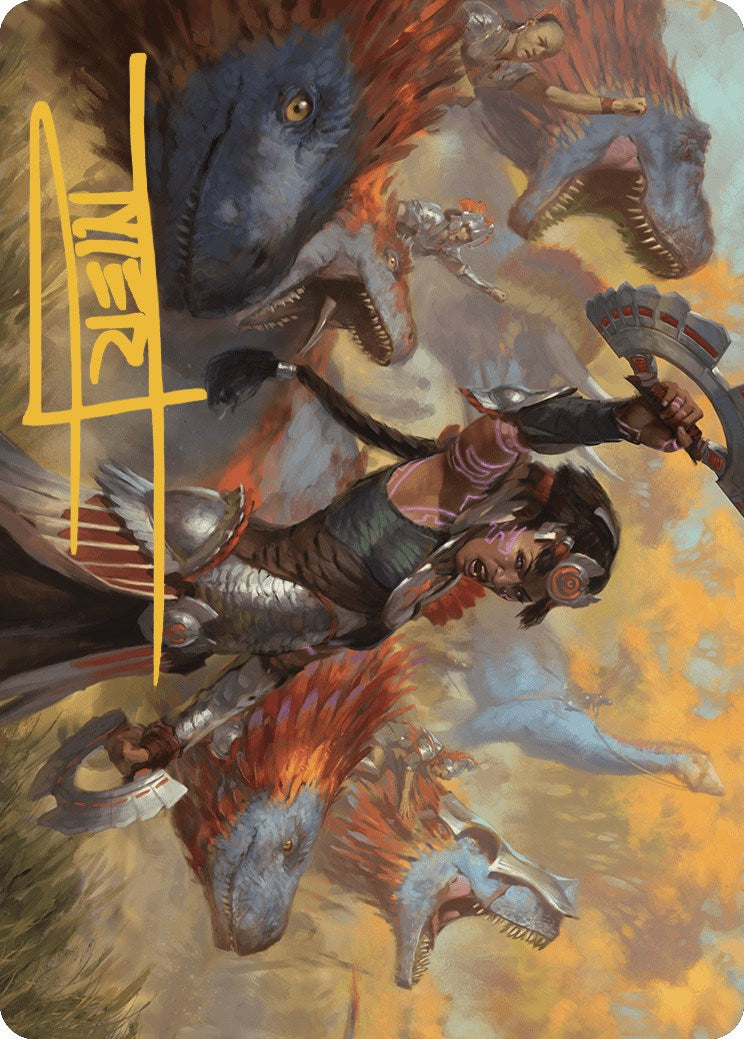 Huatli, Poet of Unity Art Card (Gold-Stamped Signature) [The Lost Caverns of Ixalan Art Series] | L.A. Mood Comics and Games