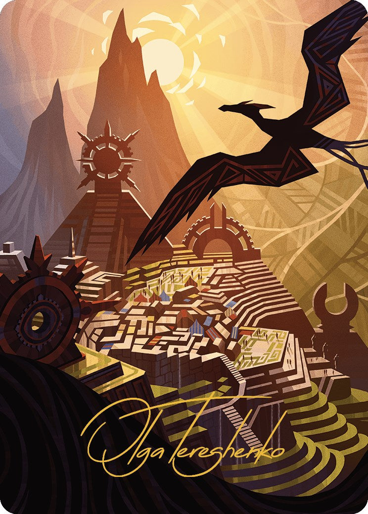 Plains Art Card (Gold-Stamped Signature) [The Lost Caverns of Ixalan Art Series] | L.A. Mood Comics and Games