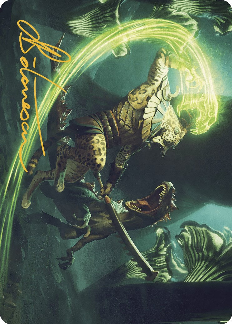 Contest of Claws Art Card (Gold-Stamped Signature) [The Lost Caverns of Ixalan Art Series] | L.A. Mood Comics and Games