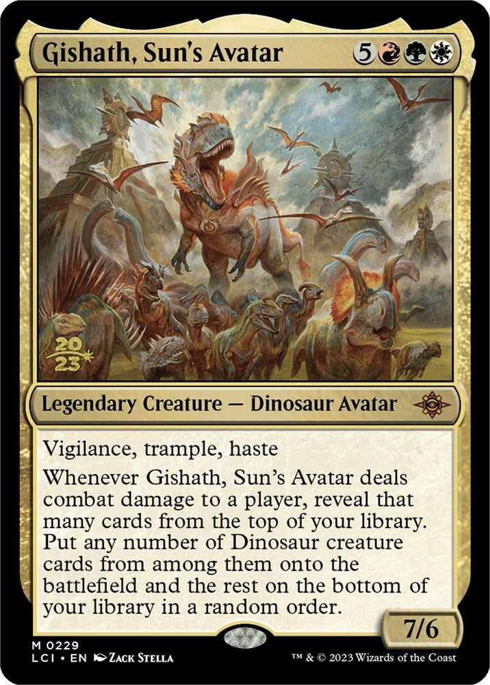 Gishath, Sun's Avatar (LCI) [The Lost Caverns of Ixalan Prerelease Cards] | L.A. Mood Comics and Games
