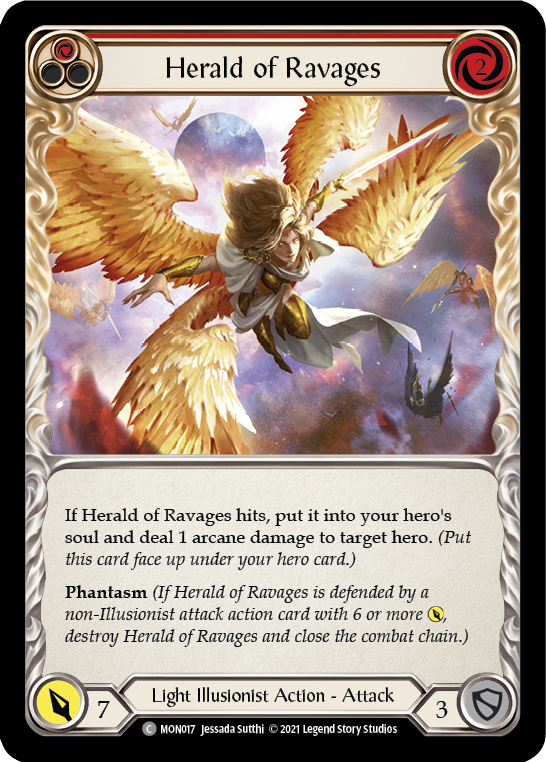 Herald of Ravages (Red) [MON017] (Monarch)  1st Edition Normal | L.A. Mood Comics and Games
