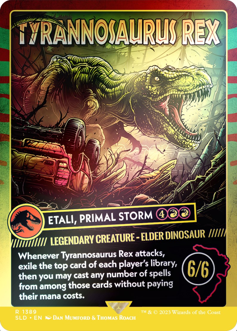 Tyrannosaurus Rex - Etali, Primal Storm (Rainbow Foil) [Secret Lair Drop Series] | L.A. Mood Comics and Games