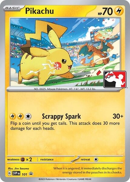 Pikachu (101) (Play Pokemon Promo) [League & Championship Cards] | L.A. Mood Comics and Games