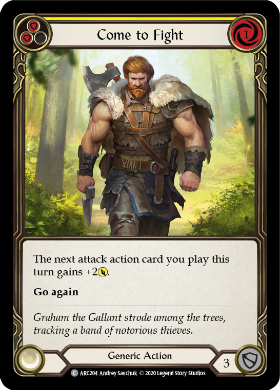Come to Fight (Yellow) [U-ARC204] (Arcane Rising Unlimited)  Unlimited Rainbow Foil | L.A. Mood Comics and Games