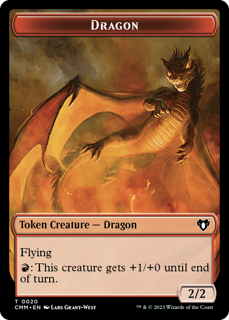 Dragon Token (20) [Commander Masters Tokens] | L.A. Mood Comics and Games