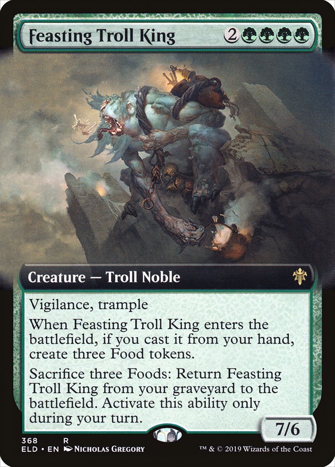 Feasting Troll King (Extended Art) [Throne of Eldraine] | L.A. Mood Comics and Games