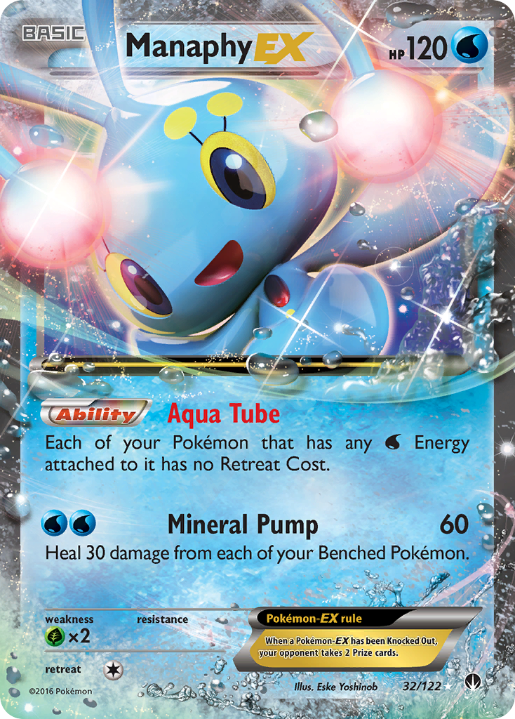 Manaphy EX (32/122) [XY: BREAKpoint] | L.A. Mood Comics and Games