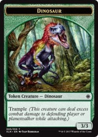 Dinosaur // Treasure (009) Double-Sided Token [Ixalan Tokens] | L.A. Mood Comics and Games