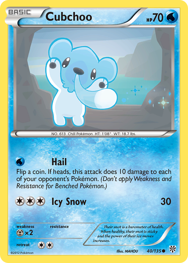 Cubchoo (40/135) [Black & White: Plasma Storm] | L.A. Mood Comics and Games