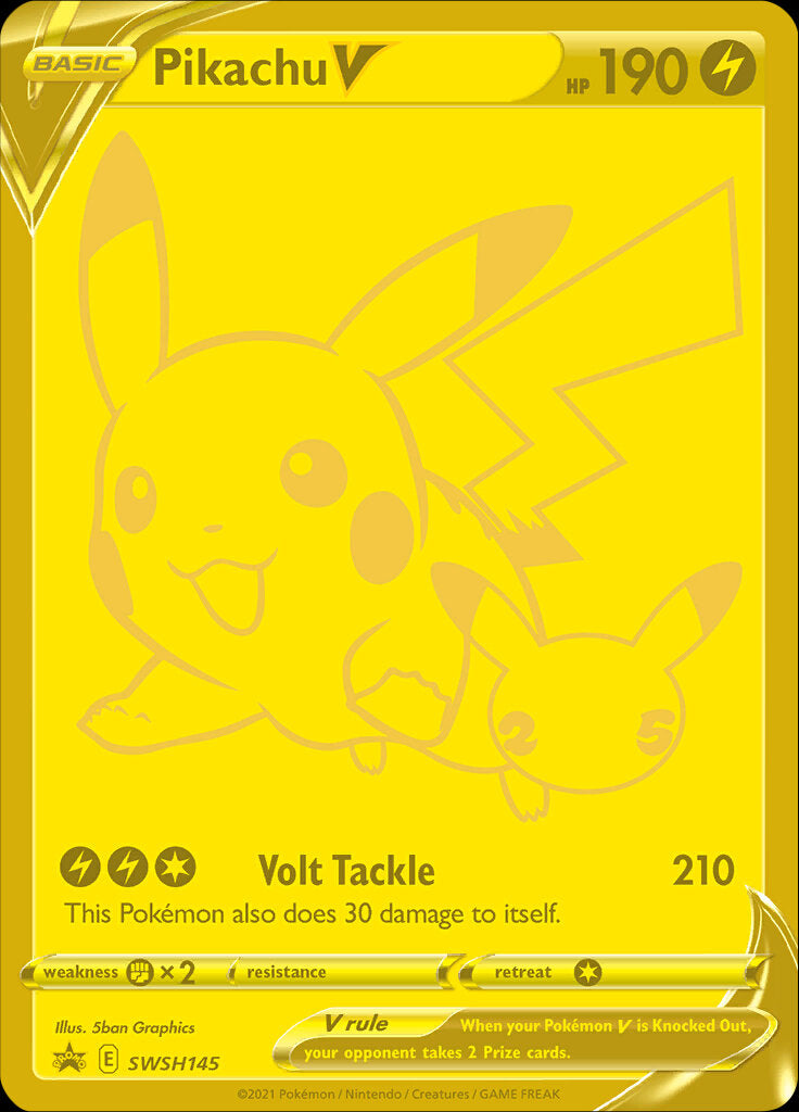 Pikachu V (SWSH145) (Celebrations) [Sword & Shield: Black Star Promos] | L.A. Mood Comics and Games