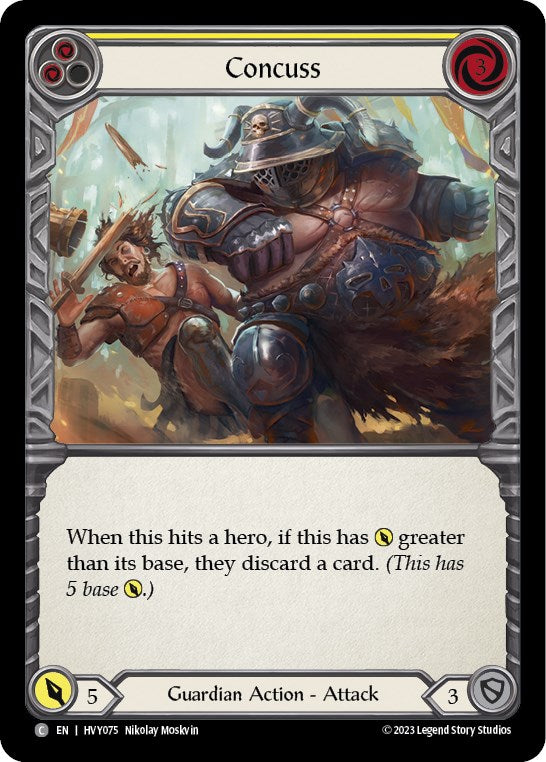 Concuss (Yellow) [HVY075] (Heavy Hitters)  Rainbow Foil | L.A. Mood Comics and Games