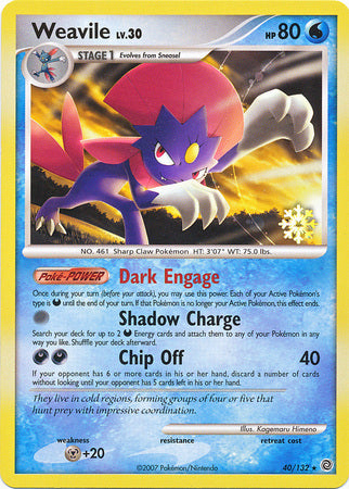 Weavile (40/132) [Countdown Calendar Promos] | L.A. Mood Comics and Games