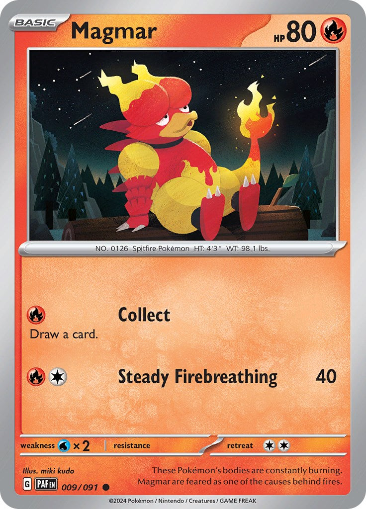 Magmar (009/091) [Scarlet & Violet: Paldean Fates] | L.A. Mood Comics and Games