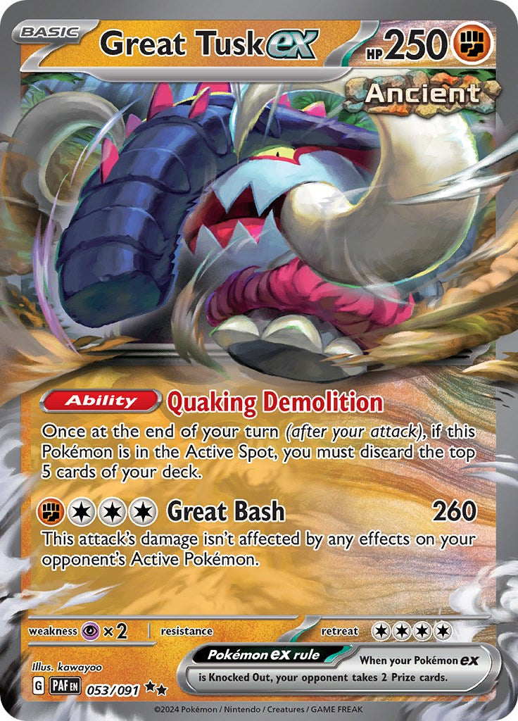 Great Tusk ex (053/091) [Scarlet & Violet: Paldean Fates] | L.A. Mood Comics and Games