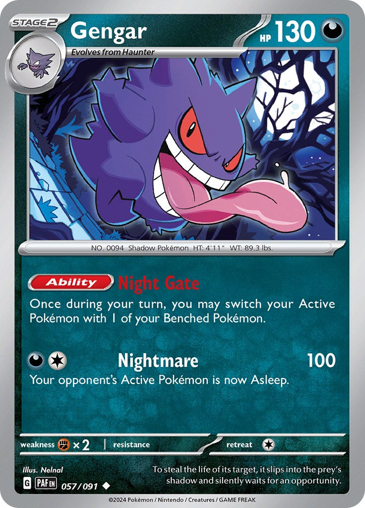 Gengar (057/091) [Scarlet & Violet: Paldean Fates] | L.A. Mood Comics and Games