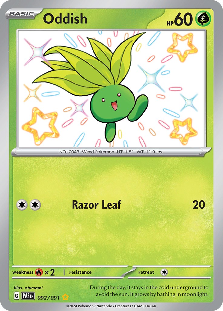 Oddish (092/091) [Scarlet & Violet: Paldean Fates] | L.A. Mood Comics and Games