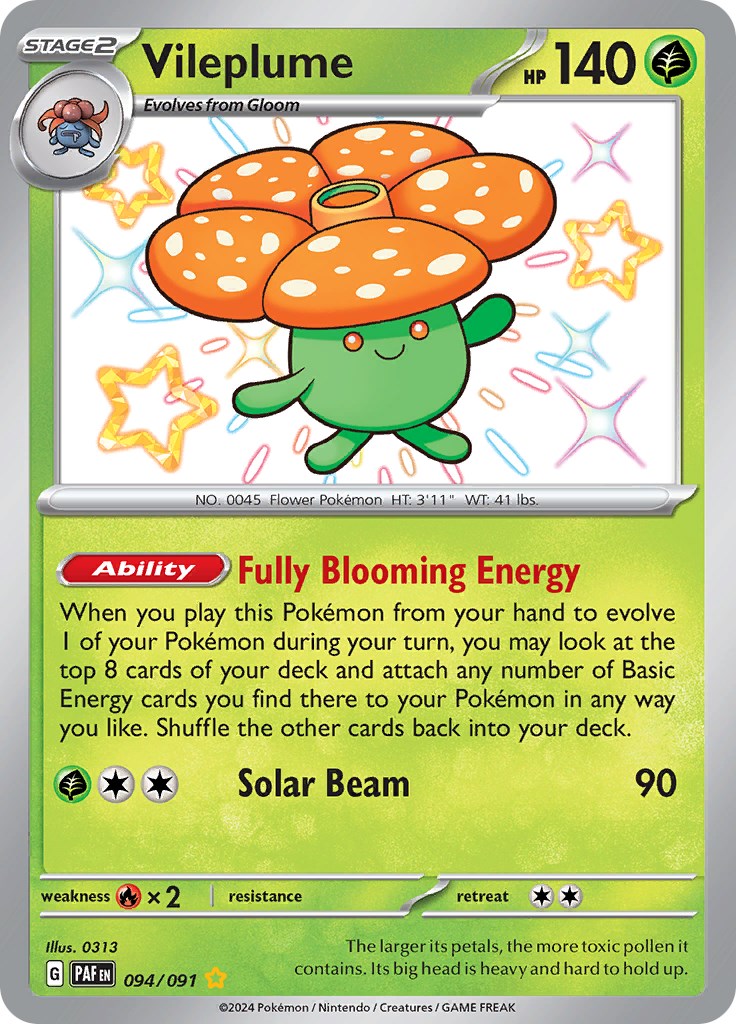 Vileplume (094/091) [Scarlet & Violet: Paldean Fates] | L.A. Mood Comics and Games