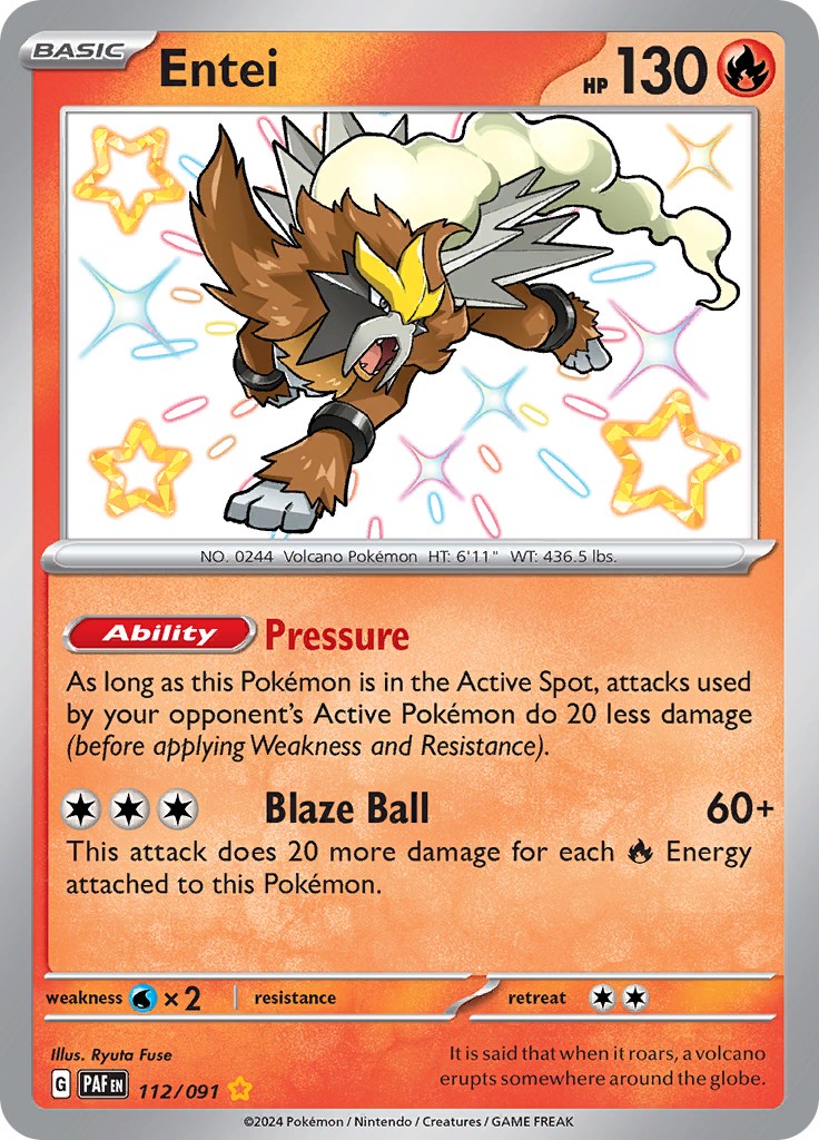 Entei (112/091) [Scarlet & Violet: Paldean Fates] | L.A. Mood Comics and Games