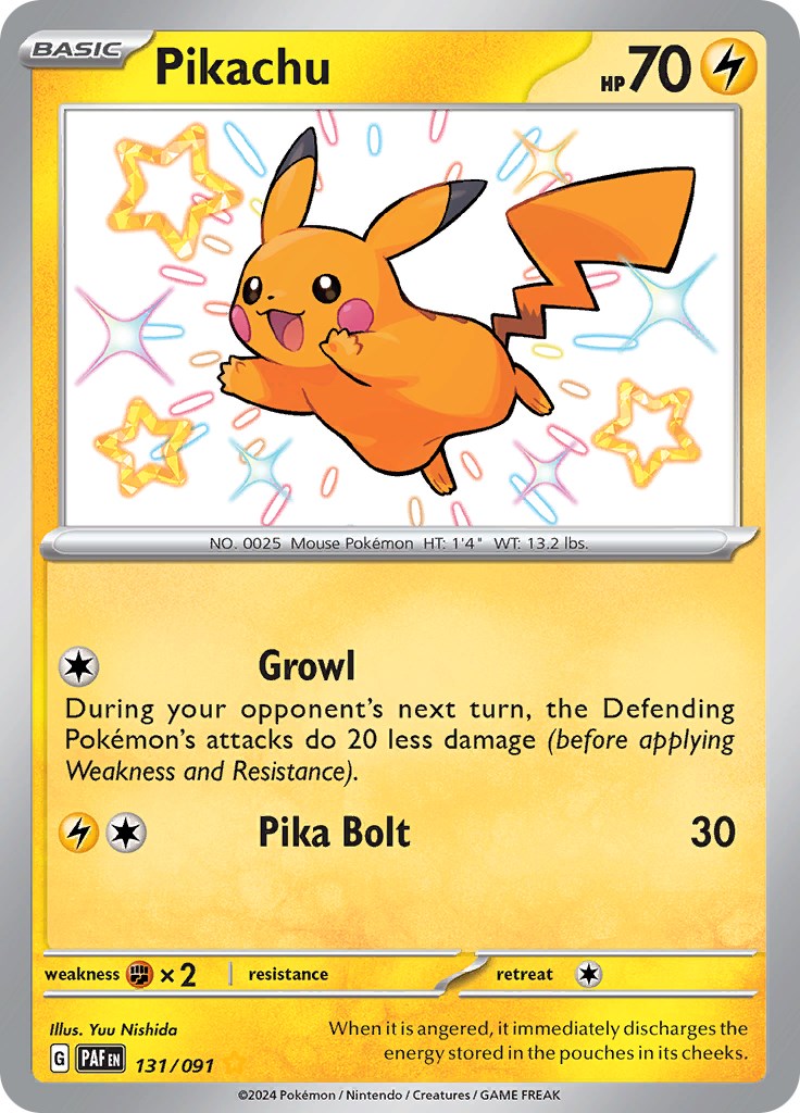 Pikachu (131/091) [Scarlet & Violet: Paldean Fates] | L.A. Mood Comics and Games