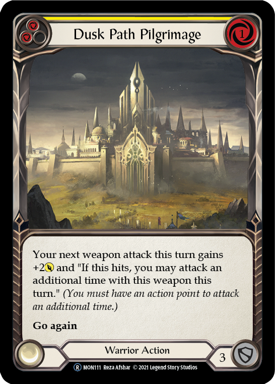 Dusk Path Pilgrimage (Yellow) [U-MON111-RF] (Monarch Unlimited)  Unlimited Rainbow Foil | L.A. Mood Comics and Games