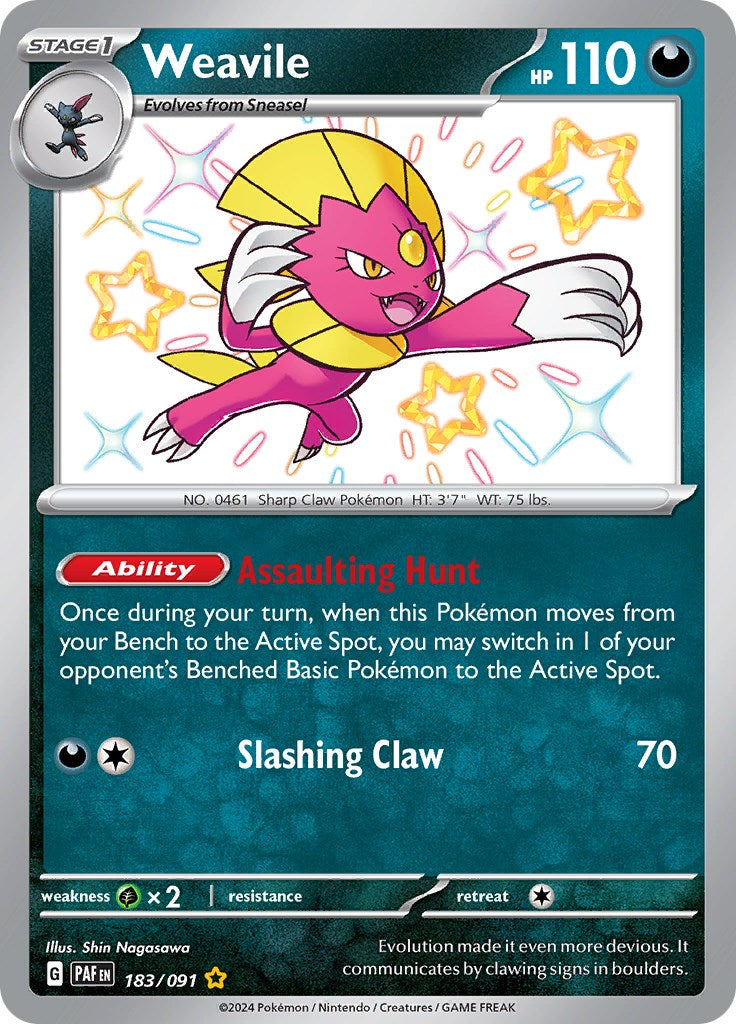 Weavile (183/091) [Scarlet & Violet: Paldean Fates] | L.A. Mood Comics and Games