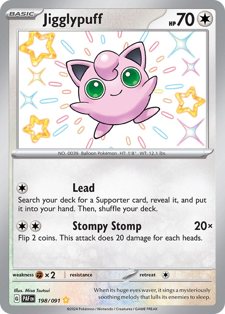 Jigglypuff (198/091) [Scarlet & Violet: Paldean Fates] | L.A. Mood Comics and Games