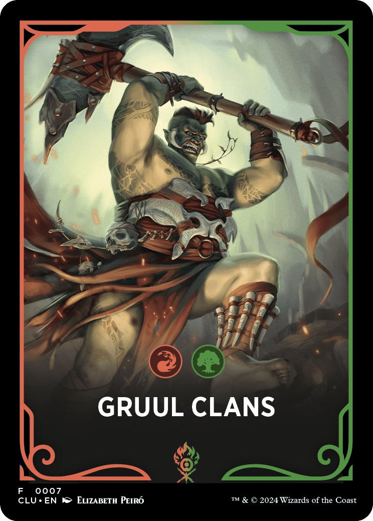 Gruul Clans Theme Card [Ravnica: Clue Edition Tokens] | L.A. Mood Comics and Games