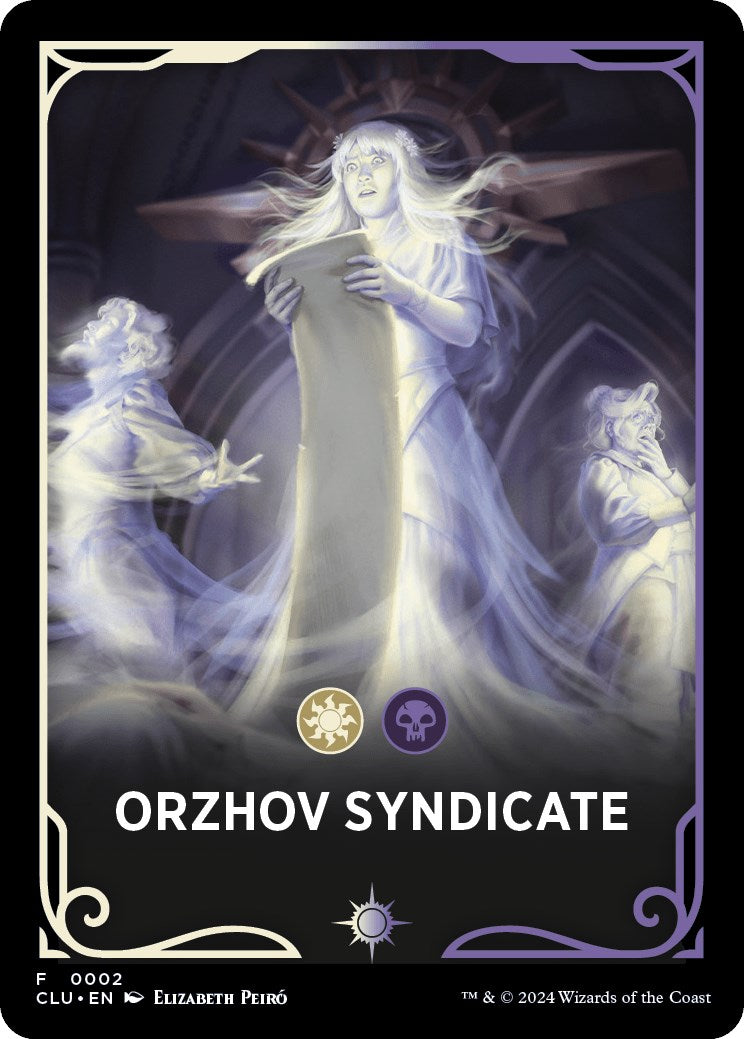 Orzhov Syndicate Theme Card [Ravnica: Clue Edition Tokens] | L.A. Mood Comics and Games