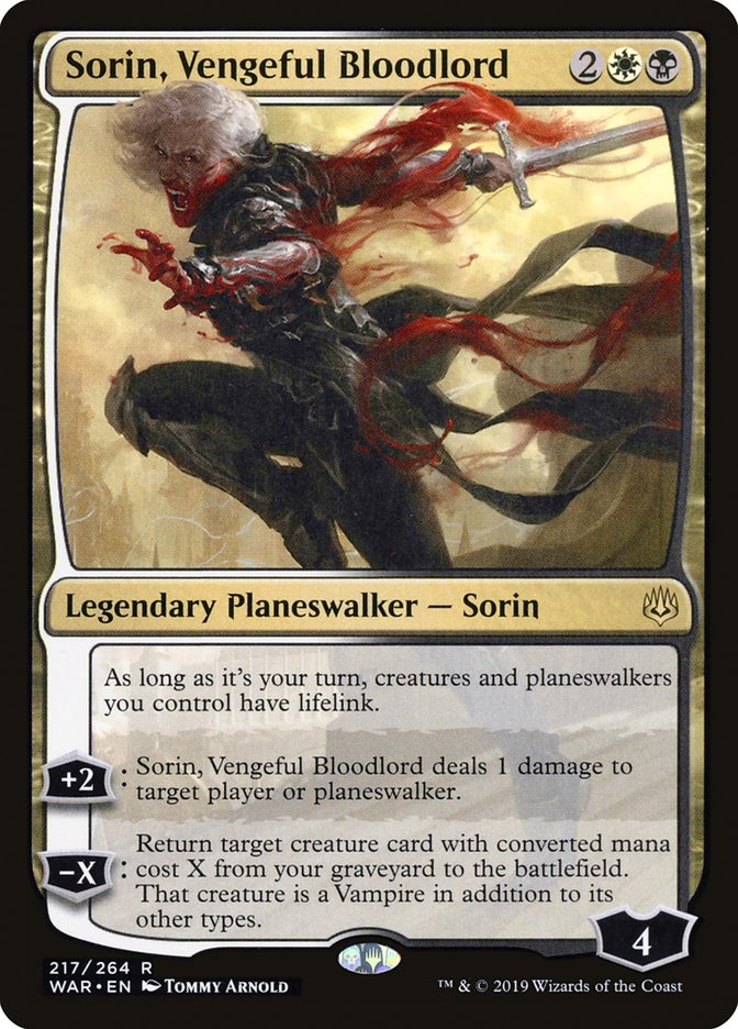 Sorin, Vengeful Bloodlord [War of the Spark] | L.A. Mood Comics and Games
