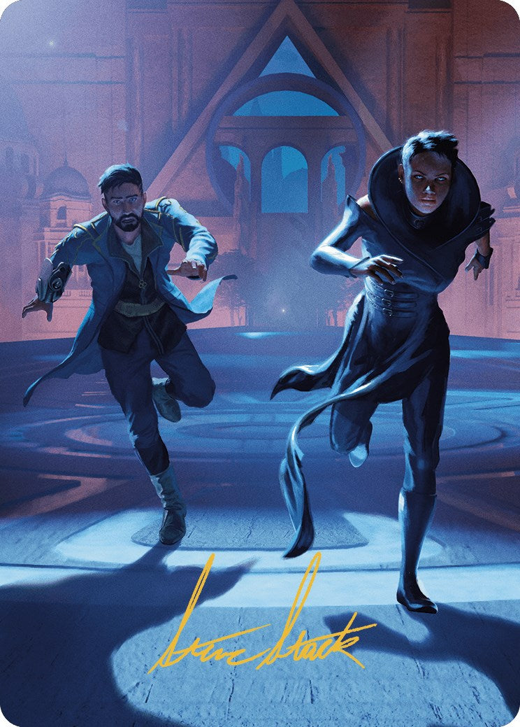 Unauthorized Exit Art Card (Gold-Stamped Signature) [Murders at Karlov Manor Art Series] | L.A. Mood Comics and Games