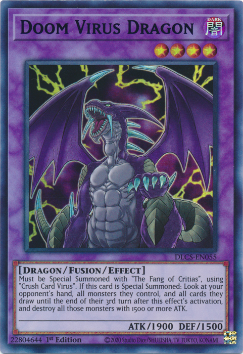 Doom Virus Dragon (Purple) [DLCS-EN055] Ultra Rare | L.A. Mood Comics and Games