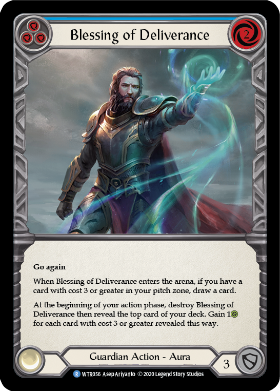 Blessing of Deliverance (Blue) [U-WTR056] (Welcome to Rathe Unlimited)  Unlimited Rainbow Foil | L.A. Mood Comics and Games