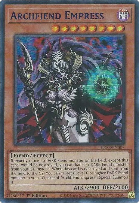 Archfiend Empress (Blue) [LDS3-EN007] Ultra Rare | L.A. Mood Comics and Games