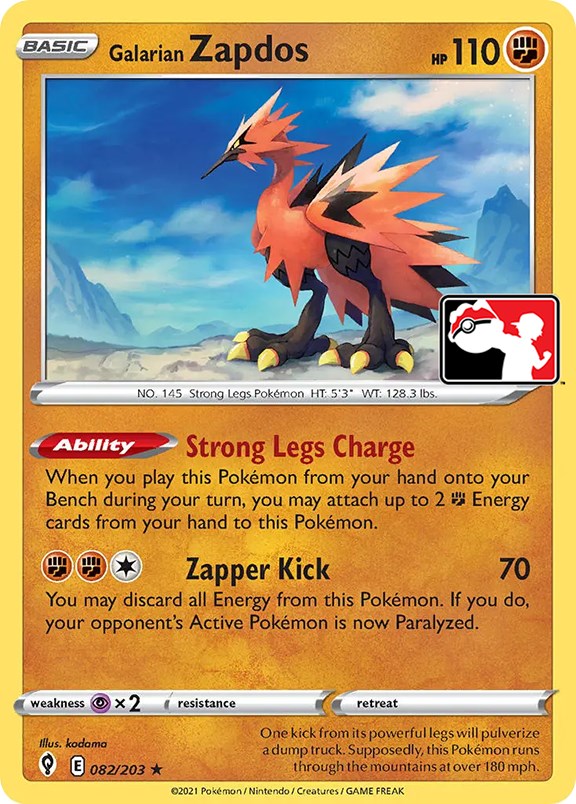 Galarian Zapdos (082/203) [Prize Pack Series One] | L.A. Mood Comics and Games