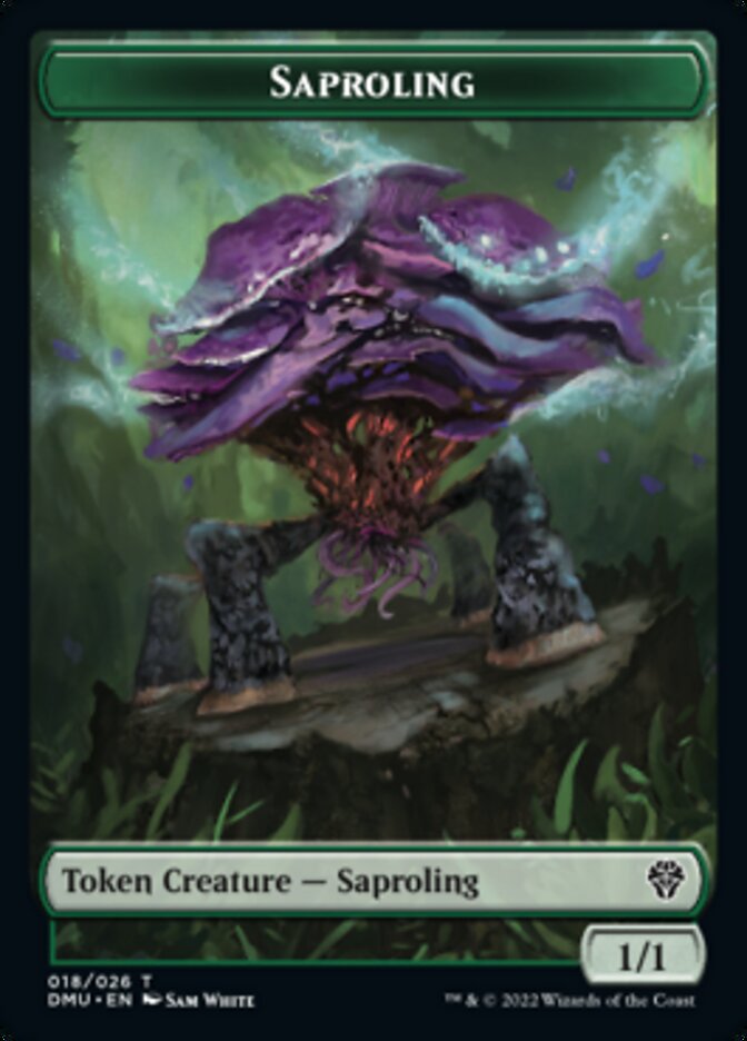 Saproling // Elemental Double-Sided Token [Dominaria United Tokens] | L.A. Mood Comics and Games