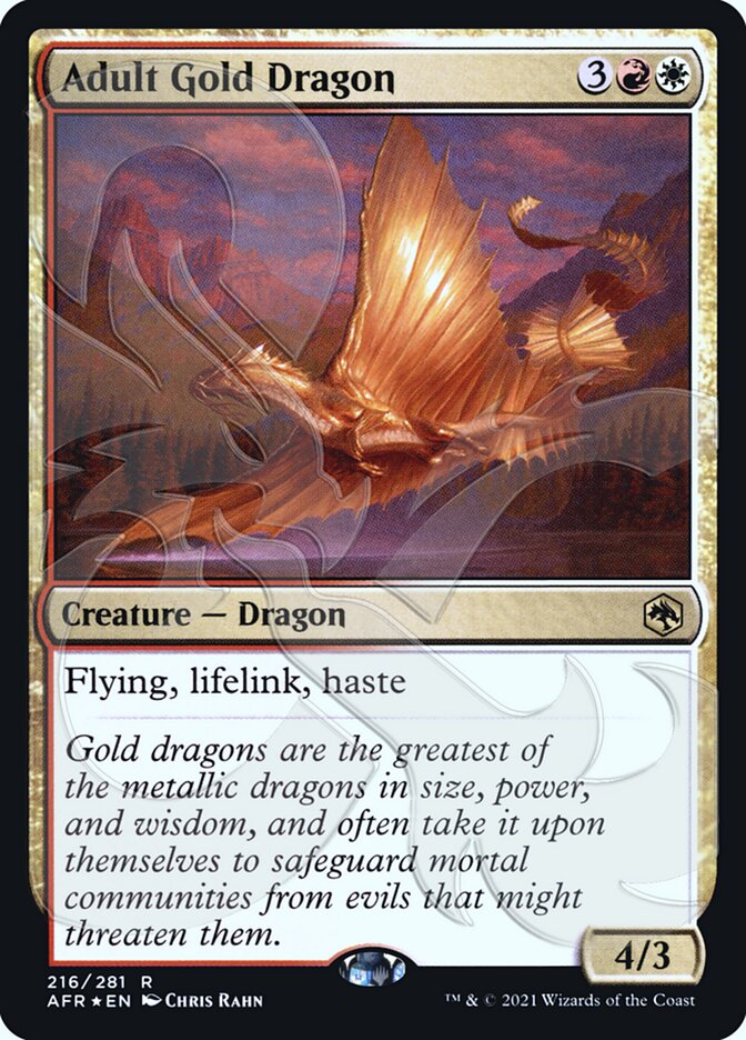 Adult Gold Dragon (Ampersand Promo) [Dungeons & Dragons: Adventures in the Forgotten Realms Promos] | L.A. Mood Comics and Games