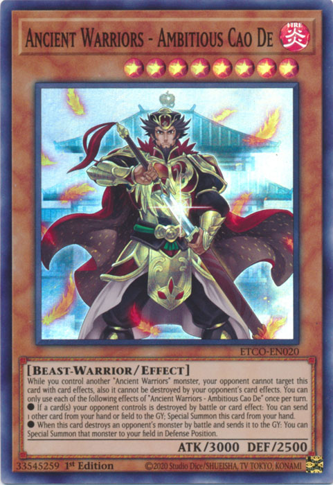 Ancient Warriors - Ambitious Cao De [ETCO-EN020] Super Rare | L.A. Mood Comics and Games