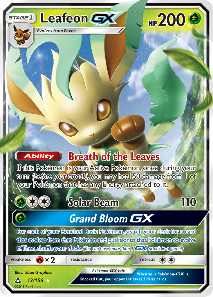 Leafeon GX (13/156) [Sun & Moon: Ultra Prism] | L.A. Mood Comics and Games