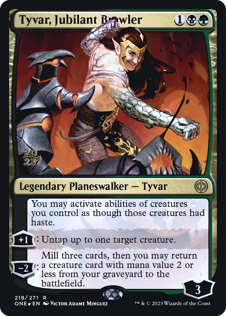 Tyvar, Jubilant Brawler [Phyrexia: All Will Be One Prerelease Promos] | L.A. Mood Comics and Games